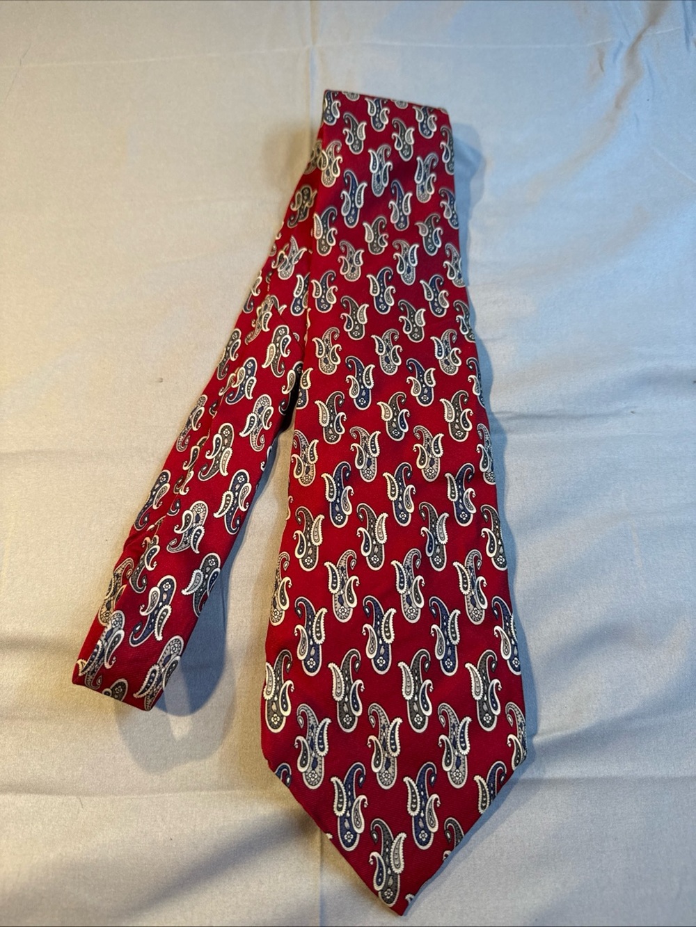 Stanford Red Paisley Men's Tie for Formal Wear